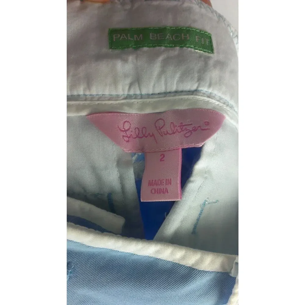 Lilly Pulitzer Callahan Short Palm Beach Fit Embroidered Shrimp size 2 - Picture 4 of 4